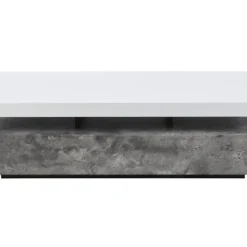 Table Basse Avec 2 Tiroirs En MDF - Béton Et Blanc - FELIX -Pas Cher Mobiliora Magasin table basse 414885