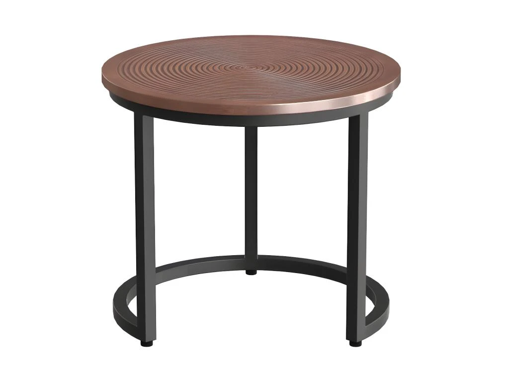 Tables Basses Gigognes CANDEUR - Motifs Sculptés - Acier - Coloris : Doré, Argent, Cuivre 9 Tables Basses Gigognes CANDEUR - Motifs Sculptés - Acier - Coloris : Doré, Argent, Cuivre – Image 7