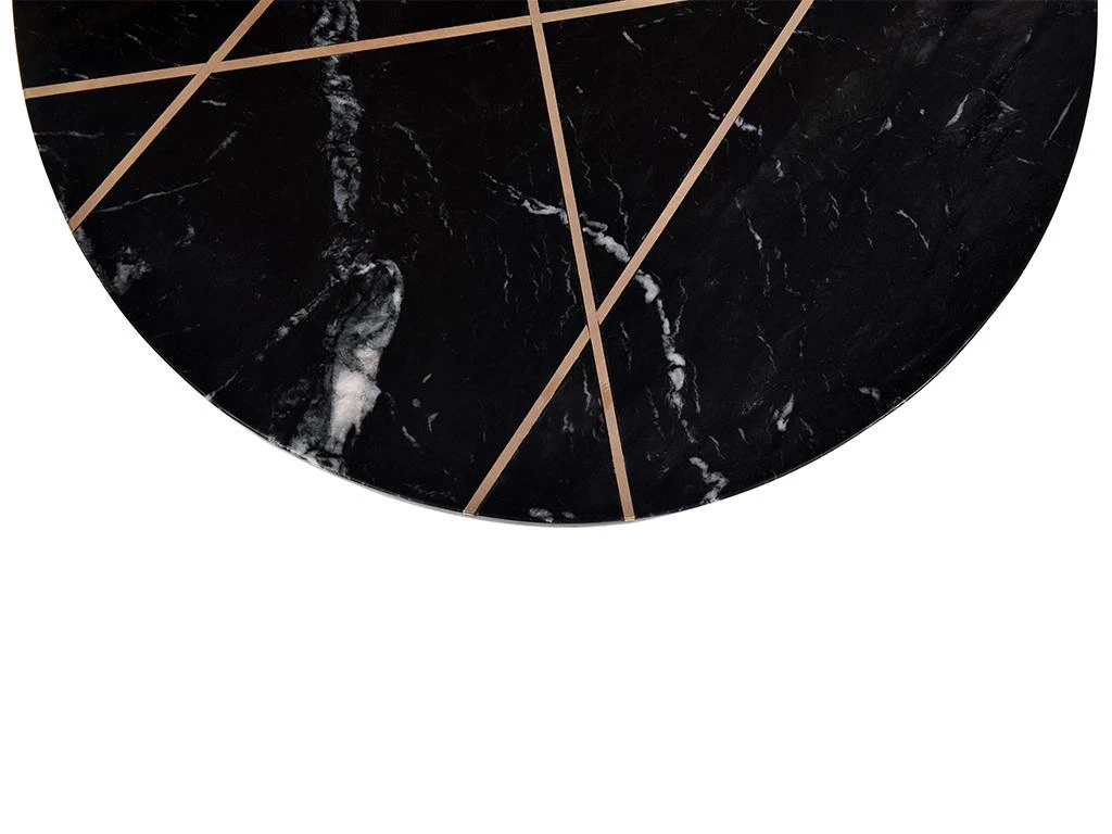 Tables Basses Gigognes ORNEA - Marbre Et Métal - Noir Et Doré 12 Tables Basses Gigognes ORNEA - Marbre Et Métal - Noir Et Doré – Image 10