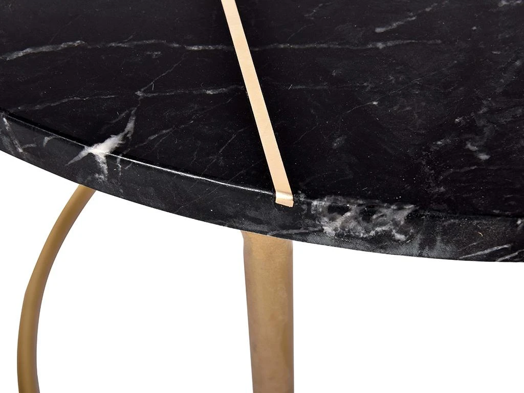 Tables Basses Gigognes ORNEA - Marbre Et Métal - Noir Et Doré 11 Tables Basses Gigognes ORNEA - Marbre Et Métal - Noir Et Doré – Image 9