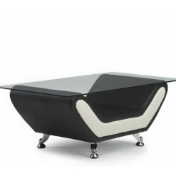 Table INDICE En Simili - Bicolore Noir Et Ivoire 12 Table INDICE En Simili - Bicolore Noir Et Ivoire -Pas Cher Mobiliora Magasin table basse 474567