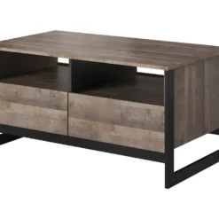Table Basse LAONILE - 2 Tiroirs Et 2 Niches - Noyer Et Anthracite 13 Table Basse LAONILE - 2 Tiroirs Et 2 Niches - Noyer Et Anthracite -Pas Cher Mobiliora Magasin table basse 477595