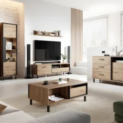 Table Basse BAYORI - 2 Tiroirs Et 1 Niche - Chêne Et Anthracite 10 Table Basse BAYORI - 2 Tiroirs Et 1 Niche - Chêne Et Anthracite -Pas Cher Mobiliora Magasin table basse 483711