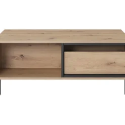 Table Basse BAYORI - 2 Tiroirs Et 1 Niche - Chêne Et Anthracite 11 Table Basse BAYORI - 2 Tiroirs Et 1 Niche - Chêne Et Anthracite -Pas Cher Mobiliora Magasin table basse 483719