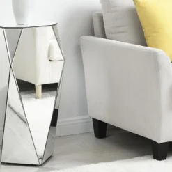 Table D'appoint En MDF Et Miroir - Coloris : Argent - SIGRID De Pascal MORABITO 17 Table D'appoint En MDF Et Miroir - Coloris : Argent - SIGRID De Pascal MORABITO -Pas Cher Mobiliora Magasin table basse 578465