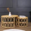 Tables Basses Gigognes - Rotin - Coloris : Naturel - RONITA -Pas Cher Mobiliora Magasin table basse 667423