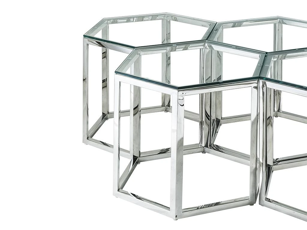 Table Basse - Verre Trempé Et Acier - Chrome - GALADRIEL De Pascal MORABITO 9 Table Basse - Verre Trempé Et Acier - Chrome - GALADRIEL De Pascal MORABITO – Image 7