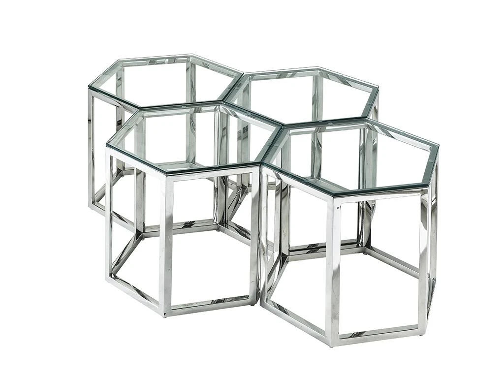 Table Basse - Verre Trempé Et Acier - Chrome - GALADRIEL De Pascal MORABITO 8 Table Basse - Verre Trempé Et Acier - Chrome - GALADRIEL De Pascal MORABITO – Image 6