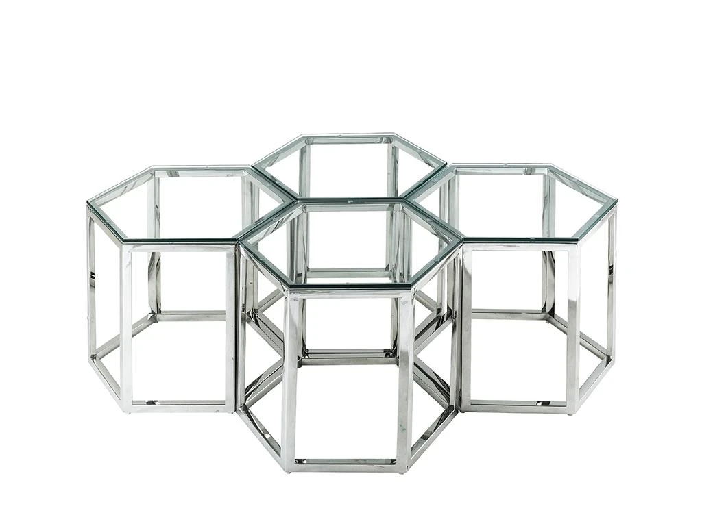 Table Basse - Verre Trempé Et Acier - Chrome - GALADRIEL De Pascal MORABITO 7 Table Basse - Verre Trempé Et Acier - Chrome - GALADRIEL De Pascal MORABITO – Image 5