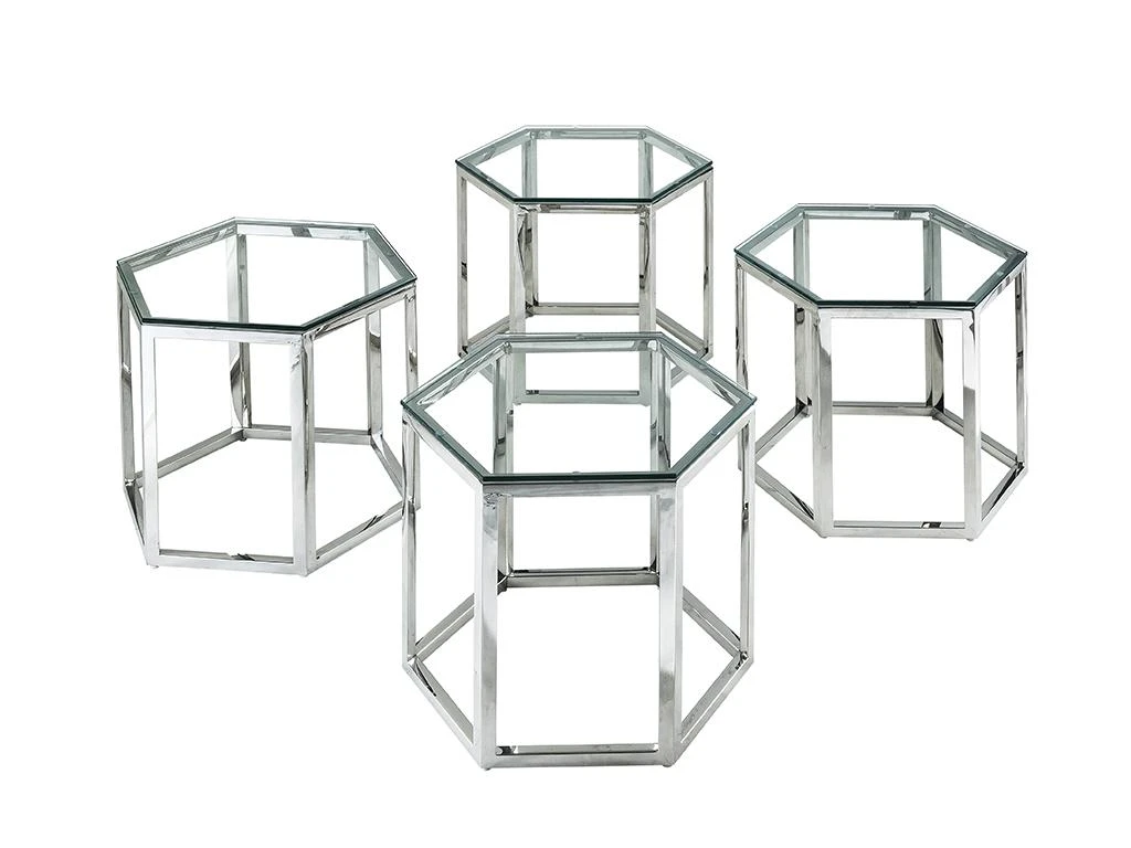 Table Basse - Verre Trempé Et Acier - Chrome - GALADRIEL De Pascal MORABITO 5 Table Basse - Verre Trempé Et Acier - Chrome - GALADRIEL De Pascal MORABITO – Image 3