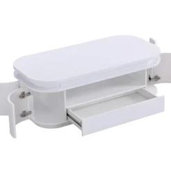 Table Basse 4 Portes Et 1 Tiroir Avec LEDs - MDF - Blanc Laqué - VANDANA 20 Table Basse 4 Portes Et 1 Tiroir Avec LEDs - MDF - Blanc Laqué - VANDANA -Pas Cher Mobiliora Magasin table basse 722051