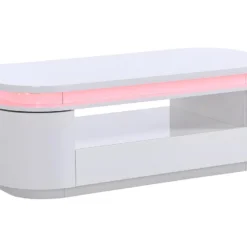 Table Basse 4 Portes Et 1 Tiroir Avec LEDs - MDF - Blanc Laqué - VANDANA 25 Table Basse 4 Portes Et 1 Tiroir Avec LEDs - MDF - Blanc Laqué - VANDANA -Pas Cher Mobiliora Magasin table basse 722053
