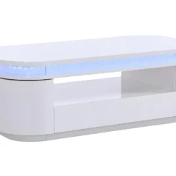 Table Basse 4 Portes Et 1 Tiroir Avec LEDs - MDF - Blanc Laqué - VANDANA 23 Table Basse 4 Portes Et 1 Tiroir Avec LEDs - MDF - Blanc Laqué - VANDANA -Pas Cher Mobiliora Magasin table basse 722057