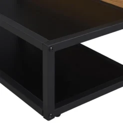 Table Basse Avec Plateau Relevable - MDF Et Métal - Naturel Et Noir - LUTESA 16 Table Basse Avec Plateau Relevable - MDF Et Métal - Naturel Et Noir - LUTESA -Pas Cher Mobiliora Magasin table basse 8212649