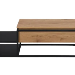 Table Basse Avec Plateau Relevable - MDF Et Métal - Naturel Et Noir - LUTESA 13 Table Basse Avec Plateau Relevable - MDF Et Métal - Naturel Et Noir - LUTESA -Pas Cher Mobiliora Magasin table basse 8212655