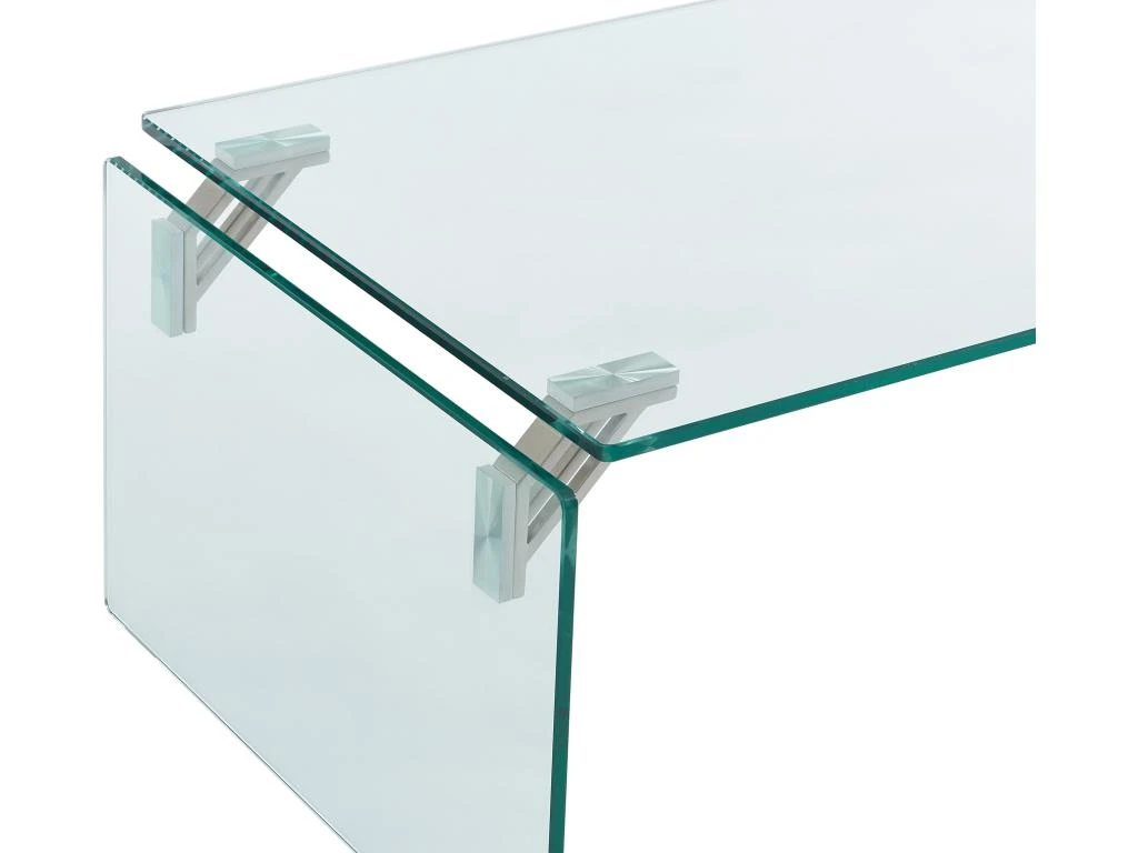 Table Basse En Verre Trempé - Transparent - MADRO 7 Table Basse En Verre Trempé - Transparent - MADRO – Image 5