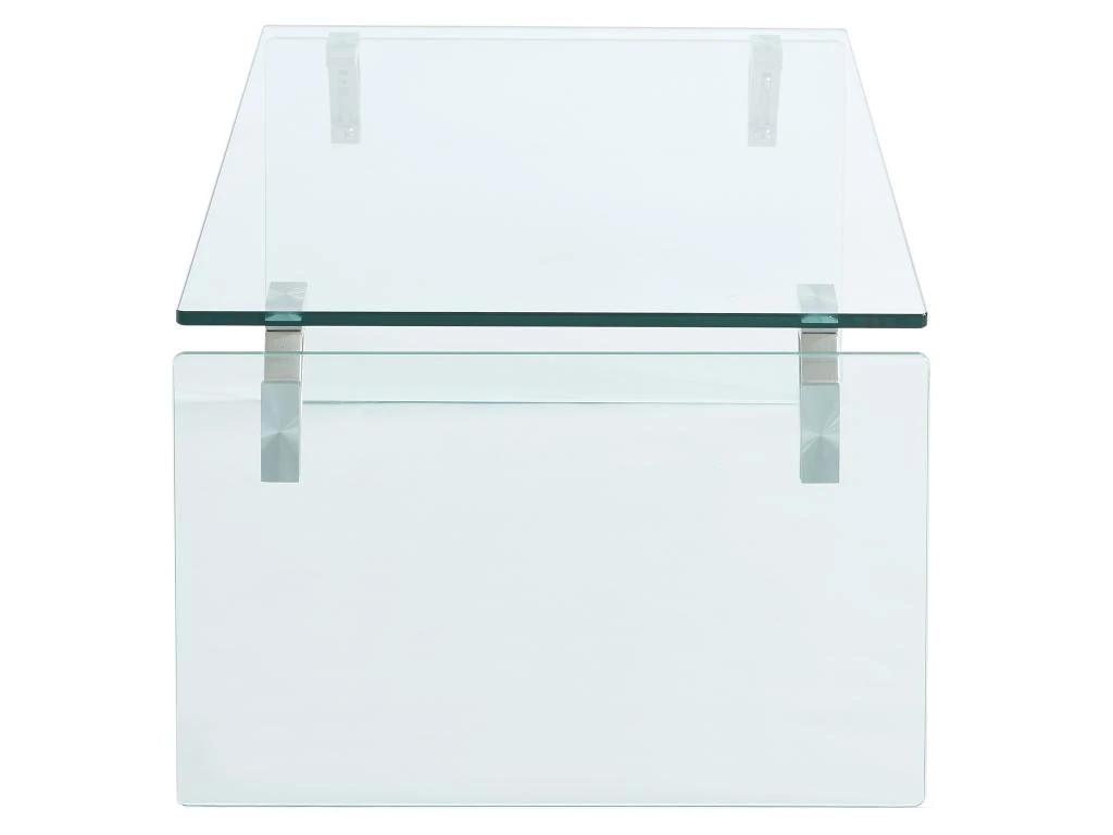 Table Basse En Verre Trempé - Transparent - MADRO 6 Table Basse En Verre Trempé - Transparent - MADRO – Image 4