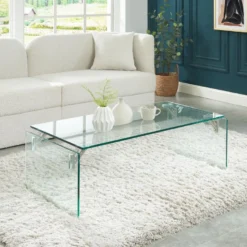 Table Basse En Verre Trempé - Transparent - MADRO