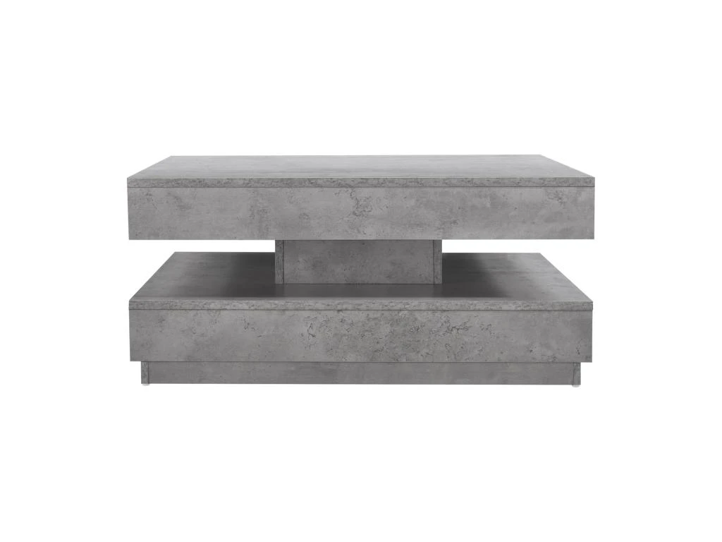 Table Basse Avec Plateau Tournant 76 X 76 Cm Bois Gris Béton 03_0004128 4 Table Basse Avec Plateau Tournant 76 X 76 Cm Bois Gris Béton 03_0004128 – Image 2