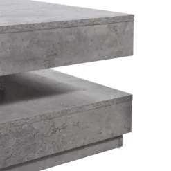 Table Basse Avec Plateau Tournant 76 X 76 Cm Bois Gris Béton 03_0004128 10 Table Basse Avec Plateau Tournant 76 X 76 Cm Bois Gris Béton 03_0004128 -Pas Cher Mobiliora Magasin table basse 8852559