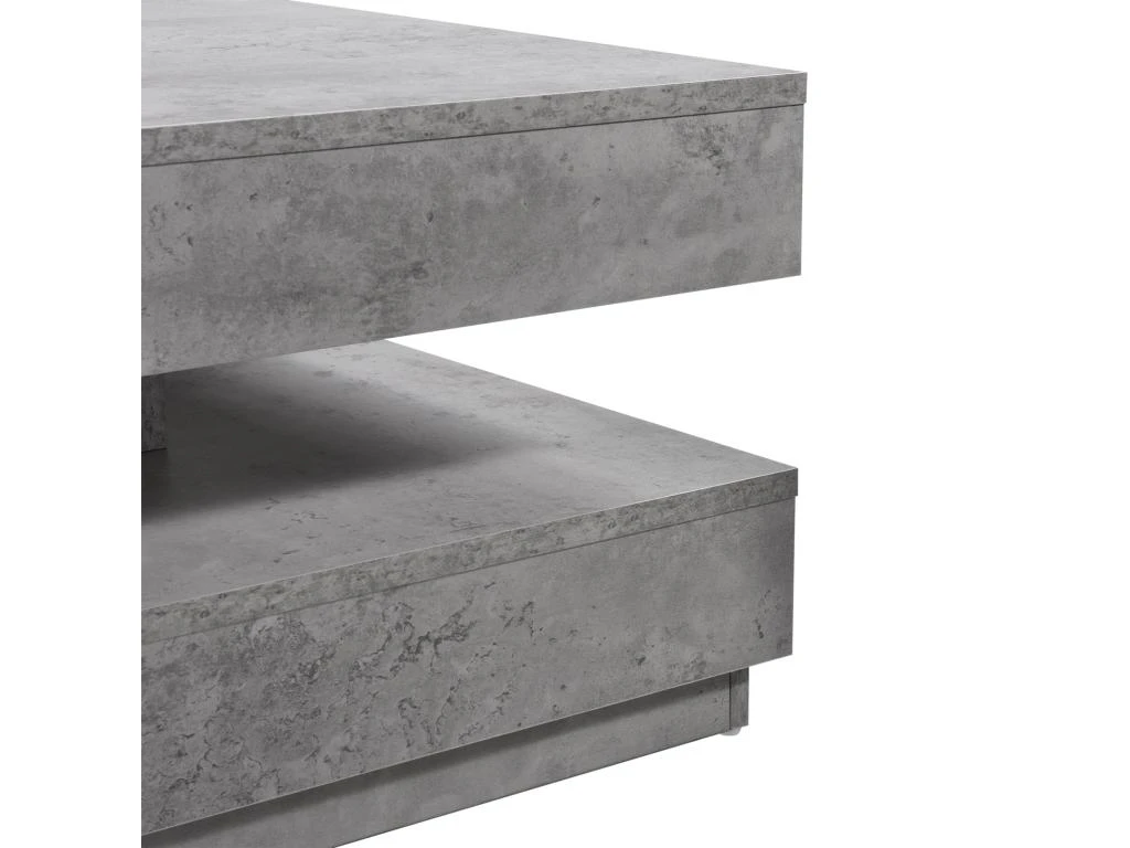 Table Basse Avec Plateau Tournant 76 X 76 Cm Bois Gris Béton 03_0004128 6 Table Basse Avec Plateau Tournant 76 X 76 Cm Bois Gris Béton 03_0004128 – Image 4