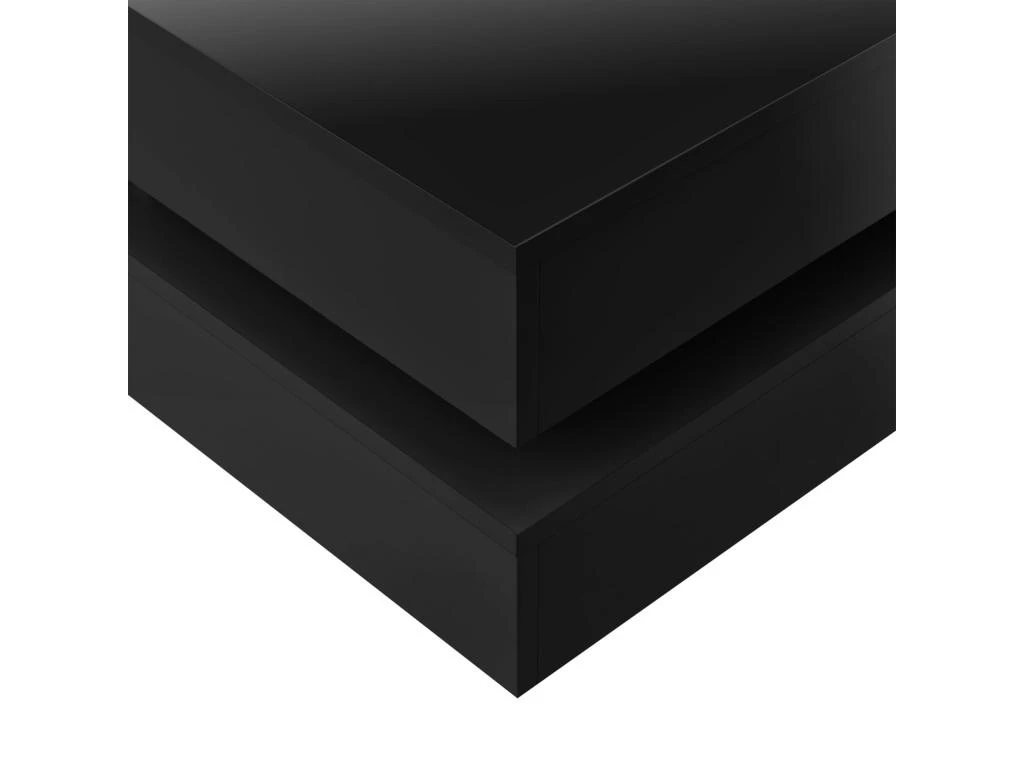 Table Basse De Salon élégante Stylée Avec 4 Compartiments De Rangement Stockage 75 X 75 X 35,5 Cm Panneau De Particules Mélaminé De 15 Mm Noir 03_0006142 5 Table Basse De Salon élégante Stylée Avec 4 Compartiments De Rangement Stockage 75 X 75 X 35,5 Cm Panneau De Particules Mélaminé De 15 Mm Noir 03_0006142 – Image 3