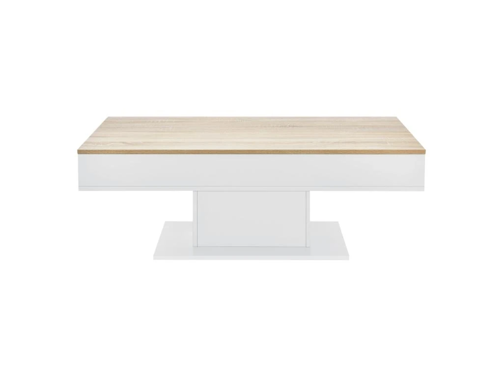 Table Basse De Salon Avec 2 Espaces De Rangement 110 Cm Effet Chêne Blanc 03_0006148 5 Table Basse De Salon Avec 2 Espaces De Rangement 110 Cm Effet Chêne Blanc 03_0006148 – Image 3