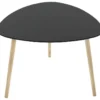 Table à Café En Bois Noir Et Pieds En Bois D'Hévéa -Pas Cher Mobiliora Magasin table basse 8853367