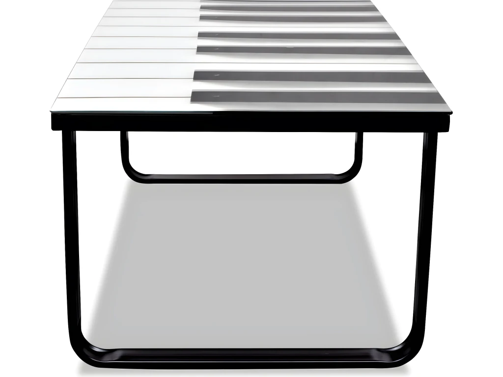 Table Basse De Salon Salle à Manger Design Verre Musique Piano 90 X 45 Cm Noir 0902026 5 Table Basse De Salon Salle à Manger Design Verre Musique Piano 90 X 45 Cm Noir 0902026 – Image 3