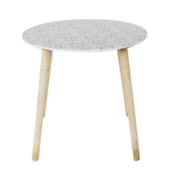 DISSA - Lot De 2 Tables Gigognes Motifs Floraux Pieds Bois -Pas Cher Mobiliora Magasin table basse 9172223