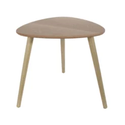 BRUNA - Lot De 2 Tables Gigognes Triangulaires Effet Bois -Pas Cher Mobiliora Magasin table basse 9172229