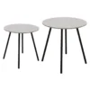 GRACY - Lot De 2 Tables Gigognes Plateaux Effet Granit Gris -Pas Cher Mobiliora Magasin table basse 9172279