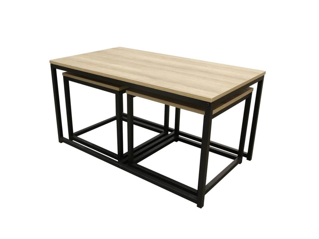 CYBELE - Lot De 3 Tables Basses Gigognes 5 CYBELE - Lot De 3 Tables Basses Gigognes – Image 3