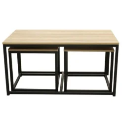 CYBELE - Lot De 3 Tables Basses Gigognes 11 CYBELE - Lot De 3 Tables Basses Gigognes -Pas Cher Mobiliora Magasin table basse 9172297