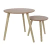 BRUNA - Lot De 2 Tables Gigognes Rondes Effet Bois 1 BRUNA - Lot De 2 Tables Gigognes Rondes Effet Bois -Pas Cher Mobiliora Magasin table basse 9172355