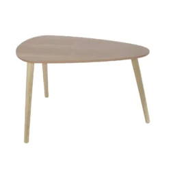 BRUNA - Lot De 2 Tables Gigognes Triangulaires XL Effet Bois -Pas Cher Mobiliora Magasin table basse 9172405