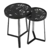 SOVA - Tables Gigognes Noires Motif Feuilles 2 SOVA - Tables Gigognes Noires Motif Feuilles -Pas Cher Mobiliora Magasin table basse 9172415