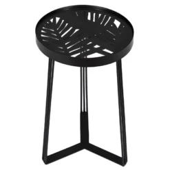 SOVA - Tables Gigognes Noires Motif Feuilles 10 SOVA - Tables Gigognes Noires Motif Feuilles -Pas Cher Mobiliora Magasin table basse 9172421