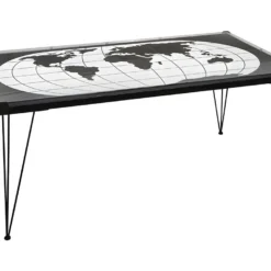 Table Basse Métal Verre Map Atmosphera - Anthracite