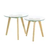 GLASS - Lot De 2 Tables Gigognes Rondes Verre Trempé 1 GLASS - Lot De 2 Tables Gigognes Rondes Verre Trempé -Pas Cher Mobiliora Magasin table basse 9235883