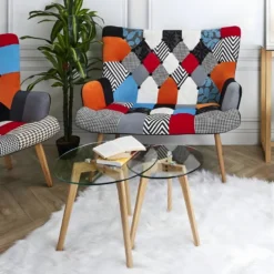 GLASS - Lot De 2 Tables Gigognes Rondes Verre Trempé -Pas Cher Mobiliora Magasin table basse 9235887