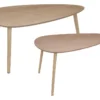 Lot De 2 Tables à Café Gigogne En Bois Clair Et Pieds Bois Naturel 1 Lot De 2 Tables à Café Gigogne En Bois Clair Et Pieds Bois Naturel -Pas Cher Mobiliora Magasin table basse 9235893