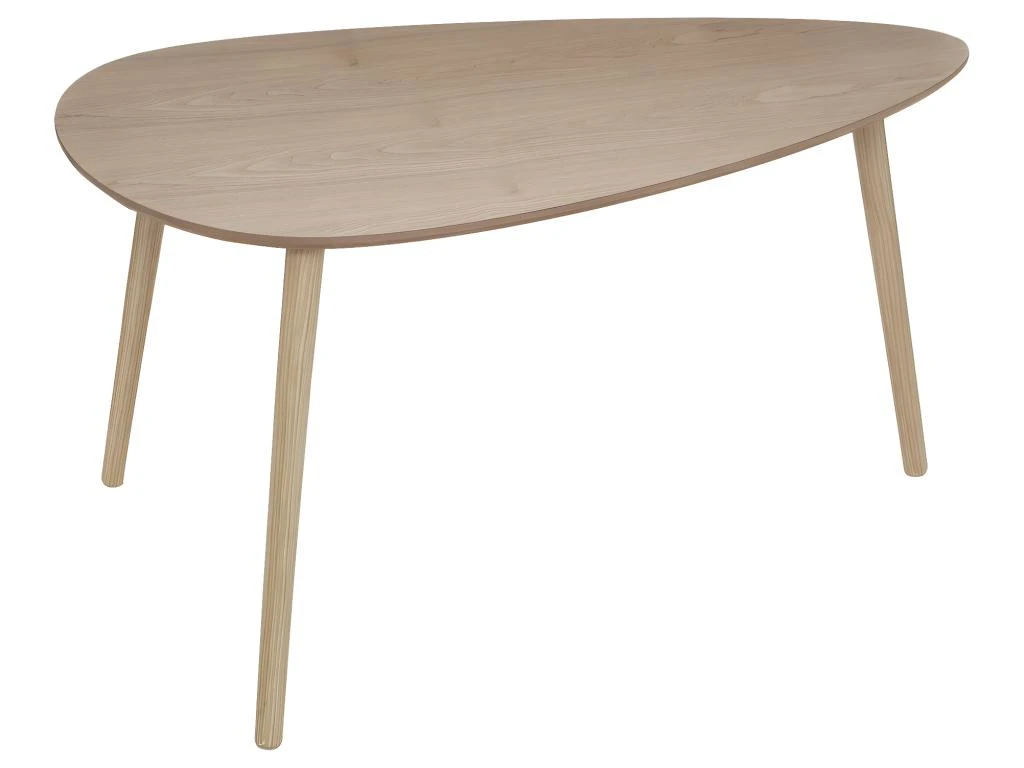 Lot De 2 Tables à Café Gigogne En Bois Clair Et Pieds Bois Naturel 4 Lot De 2 Tables à Café Gigogne En Bois Clair Et Pieds Bois Naturel – Image 2