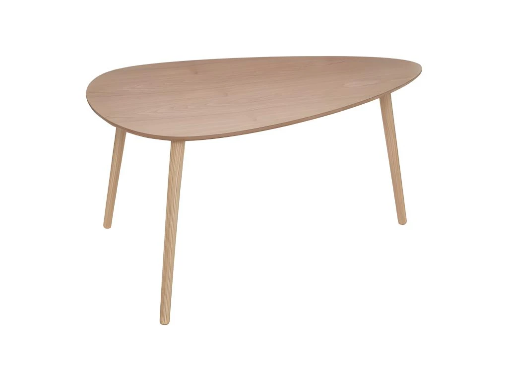 Lot De 2 Tables à Café Gigogne En Bois Clair Et Pieds Bois Naturel 7 Lot De 2 Tables à Café Gigogne En Bois Clair Et Pieds Bois Naturel – Image 5