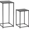 Lot De 2 Tables D'appoint , Bout De Canapé Ou Sellettes En Métal Noir -Pas Cher Mobiliora Magasin table basse 9450111