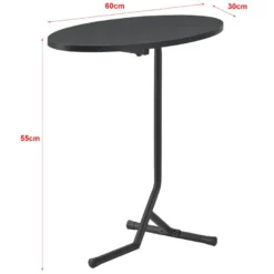 Table D'appoint Ovale Karlebo 55 X 60 X 30 Cm Noir [en.casa] -Pas Cher Mobiliora Magasin table basse 9456985