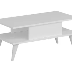 Table Basse Melhus Avec Espace De Rangement 40 X 90 X 45 Cm Blanc [en.casa] -Pas Cher Mobiliora Magasin table basse 9503345