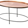Table Basse Ovale Cuivre