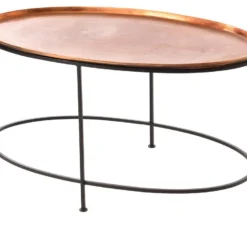 Table Basse Ovale Cuivre