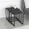 Lot De 3 Tables D'appoint Sunnfjord Gigognes Anthracite [en.casa] -Pas Cher Mobiliora Magasin table basse 9513283